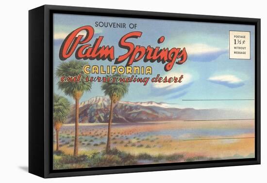 Postcard Folder, Palm Springs, California-null-Framed Stretched Canvas