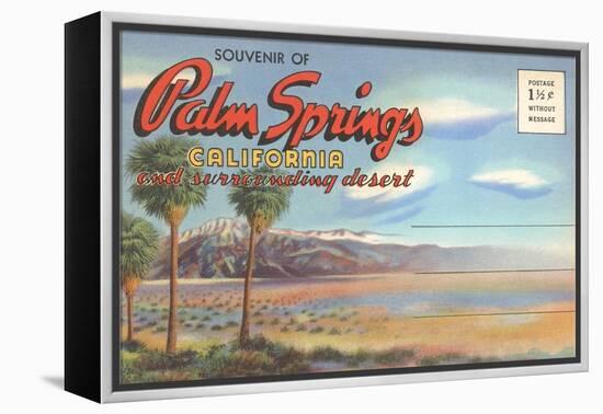 Postcard Folder, Palm Springs, California-null-Framed Stretched Canvas