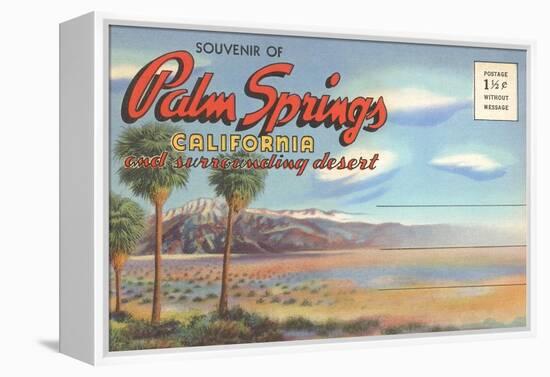 Postcard Folder, Palm Springs, California-null-Framed Stretched Canvas
