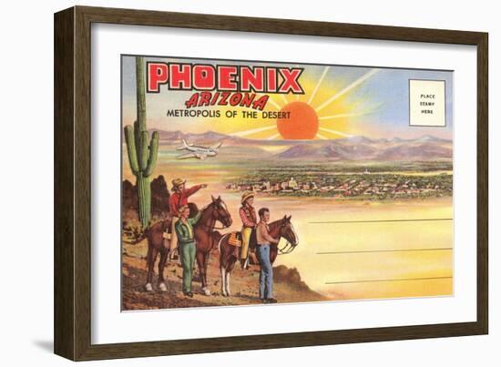 Postcard Folder, Phoenix, Arizona-null-Framed Art Print