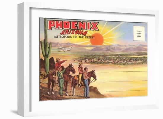 Postcard Folder, Phoenix, Arizona-null-Framed Art Print