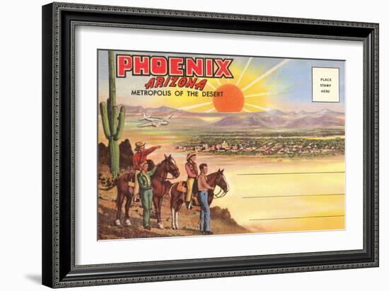 Postcard Folder, Phoenix, Arizona-null-Framed Art Print