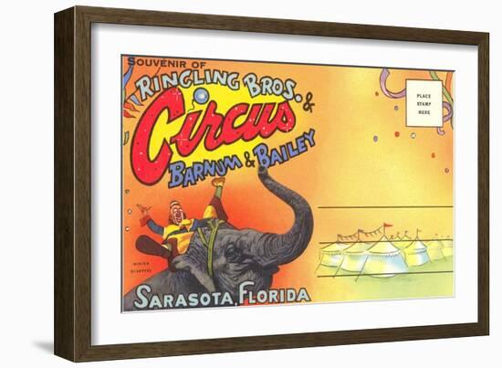 Postcard Folder, Ringling Brothers Circus-null-Framed Premium Giclee Print