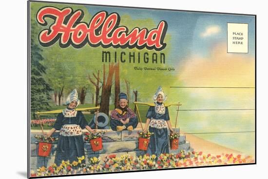 Postcard Folder, Scene from Holland, Michigan-null-Mounted Art Print