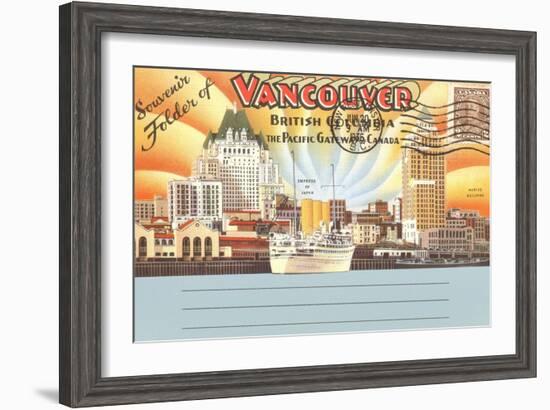 Postcard Folder, Vancouver, British Columbia-null-Framed Art Print