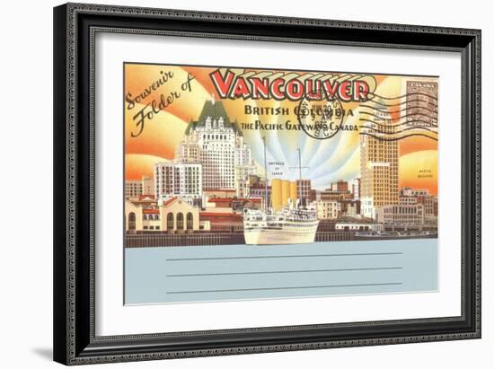 Postcard Folder, Vancouver, British Columbia-null-Framed Art Print