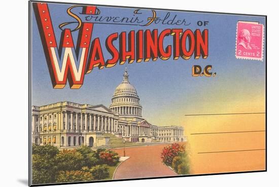 Postcard Folder, Washington, DC-null-Mounted Art Print
