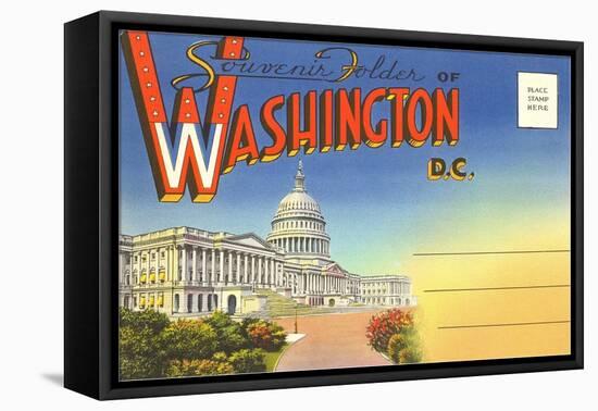 Postcard Folder, Washington, DC-null-Framed Stretched Canvas