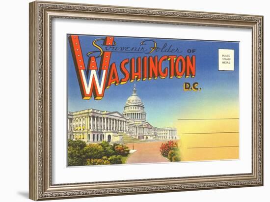 Postcard Folder, Washington, DC-null-Framed Art Print