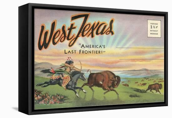 Postcard Folder, West Texas, America's Last Frontier-null-Framed Stretched Canvas