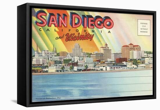 Postcard Folders, San Diego and Vicinity-null-Framed Stretched Canvas