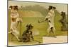 Postcard of Dogs Golfing-null-Mounted Giclee Print