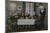 Postcard of Germans Drinking Beer and Having Fun with the Waitress, Sent in 1913-German photographer-Mounted Giclee Print