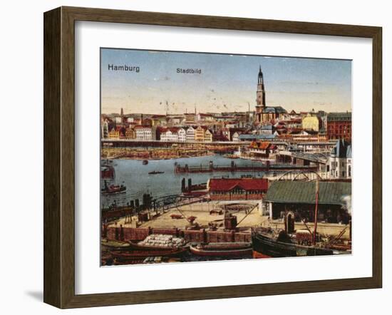 Postcard of Hamburg, c.1910-German School-Framed Photographic Print