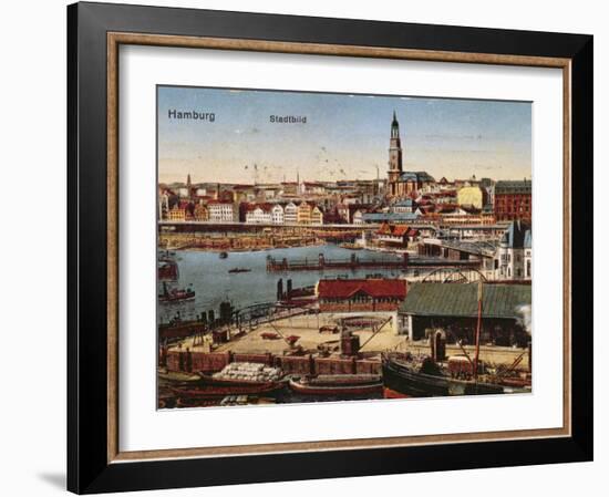 Postcard of Hamburg, c.1910-German School-Framed Photographic Print