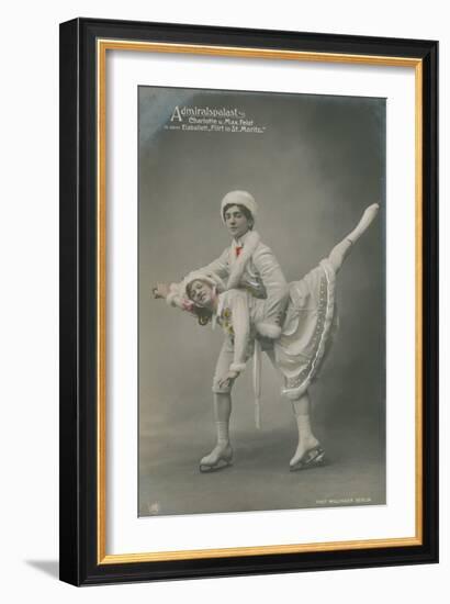 Postcard of Ice Skaters, Sent in 1913-German photographer-Framed Giclee Print
