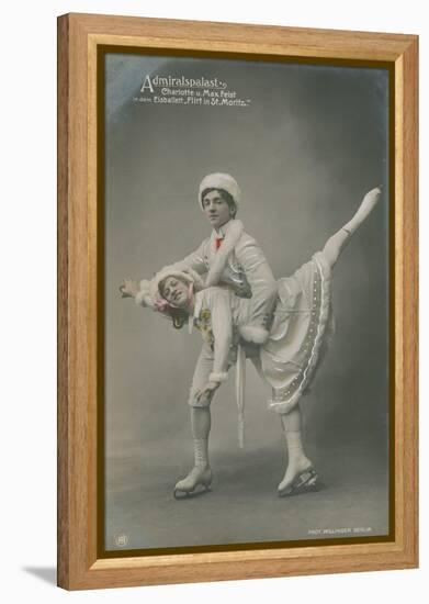 Postcard of Ice Skaters, Sent in 1913-German photographer-Framed Premier Image Canvas