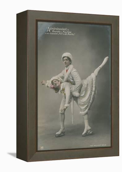 Postcard of Ice Skaters, Sent in 1913-German photographer-Framed Premier Image Canvas