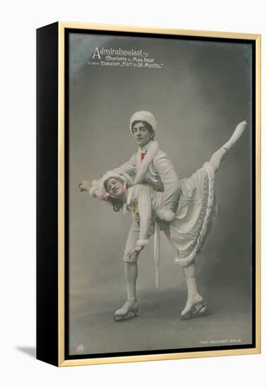 Postcard of Ice Skaters, Sent in 1913-German photographer-Framed Premier Image Canvas