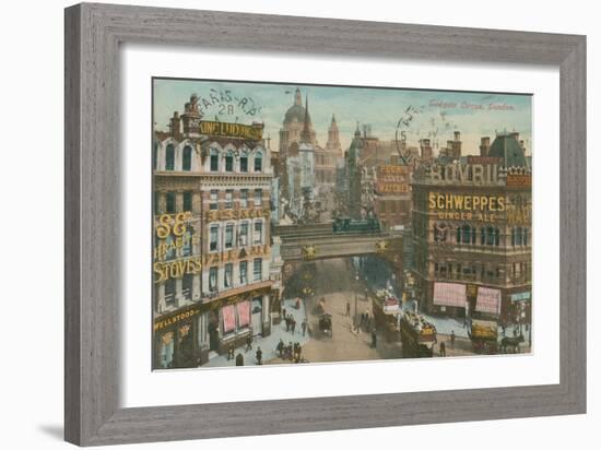 Postcard of Ludgate Circus, London, Sent in 1913-English Photographer-Framed Giclee Print