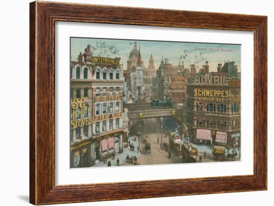 Postcard of Ludgate Circus, London, Sent in 1913-English Photographer-Framed Giclee Print