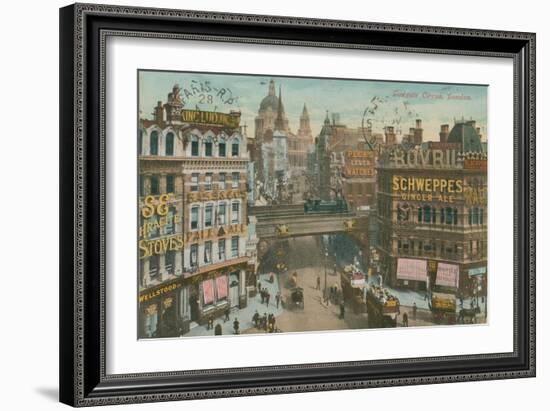 Postcard of Ludgate Circus, London, Sent in 1913-English Photographer-Framed Giclee Print