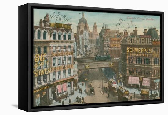 Postcard of Ludgate Circus, London, Sent in 1913-English Photographer-Framed Premier Image Canvas