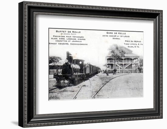 Postcard of the station at Kelle, c.1908-null-Framed Photographic Print