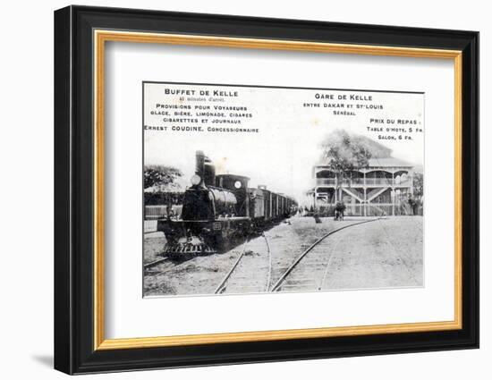 Postcard of the station at Kelle, c.1908-null-Framed Photographic Print