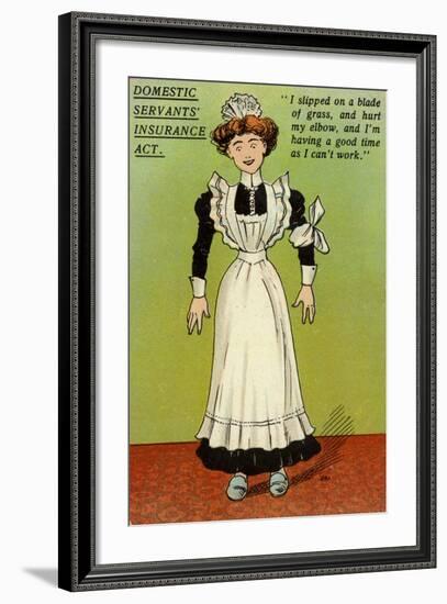 Postcard Opposing the National Insurance Act 1911-null-Framed Giclee Print