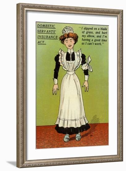 Postcard Opposing the National Insurance Act 1911-null-Framed Giclee Print