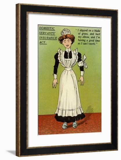 Postcard Opposing the National Insurance Act 1911-null-Framed Giclee Print