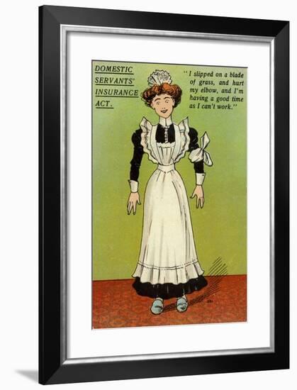 Postcard Opposing the National Insurance Act 1911-null-Framed Giclee Print