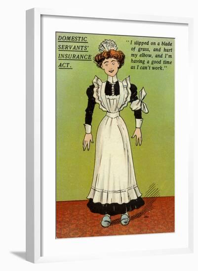 Postcard Opposing the National Insurance Act 1911-null-Framed Giclee Print