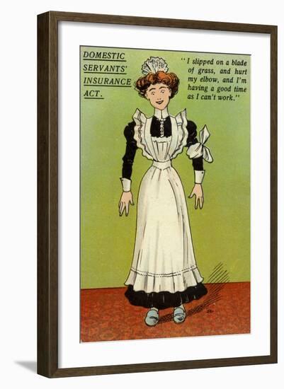 Postcard Opposing the National Insurance Act 1911-null-Framed Giclee Print