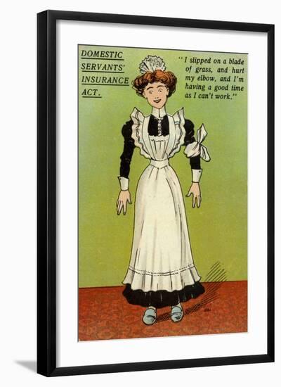 Postcard Opposing the National Insurance Act 1911-null-Framed Giclee Print