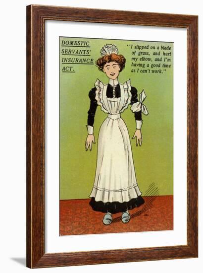 Postcard Opposing the National Insurance Act 1911-null-Framed Giclee Print