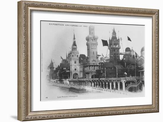 Postcard Showing the Foreign Pavilions on the Rue Des Nations at the Exposition Universelle of 1900-null-Framed Giclee Print