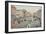 Postcard Showing the Nevsky Prospect, St. Petersburg, Russia, 1900-null-Framed Giclee Print