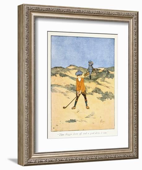 Postcard with golfing theme, c1910-Unknown-Framed Giclee Print