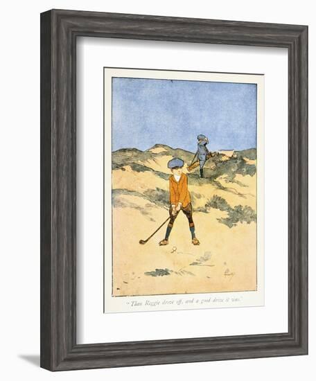 Postcard with golfing theme, c1910-Unknown-Framed Giclee Print