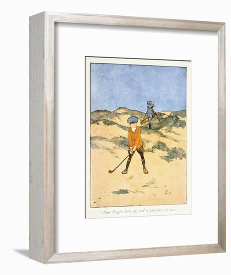 Postcard with golfing theme, c1910-Unknown-Framed Giclee Print