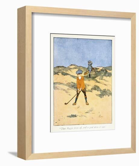 Postcard with golfing theme, c1910-Unknown-Framed Giclee Print