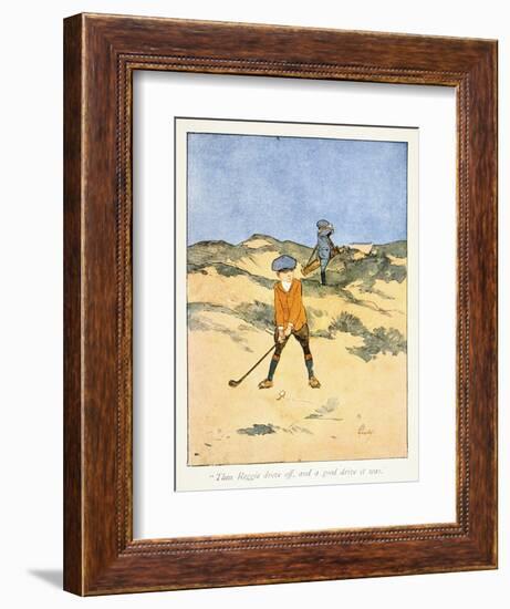 Postcard with golfing theme, c1910-Unknown-Framed Giclee Print