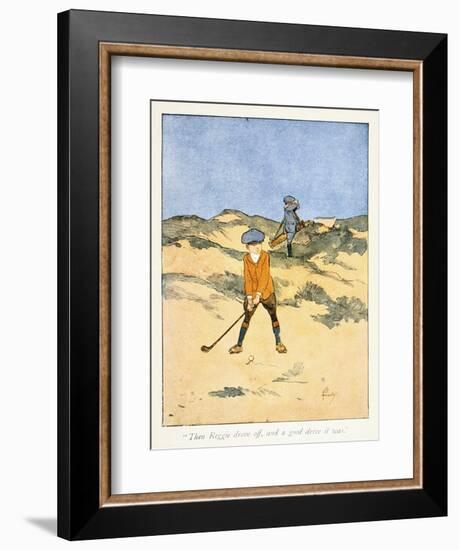 Postcard with golfing theme, c1910-Unknown-Framed Giclee Print