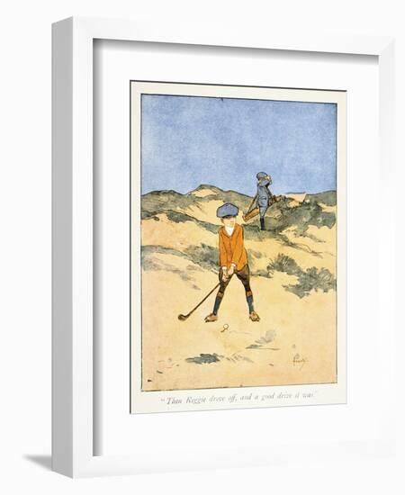 Postcard with golfing theme, c1910-Unknown-Framed Giclee Print