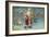 Postcard with Santa Claus Holding a Christmas Tree-null-Framed Giclee Print