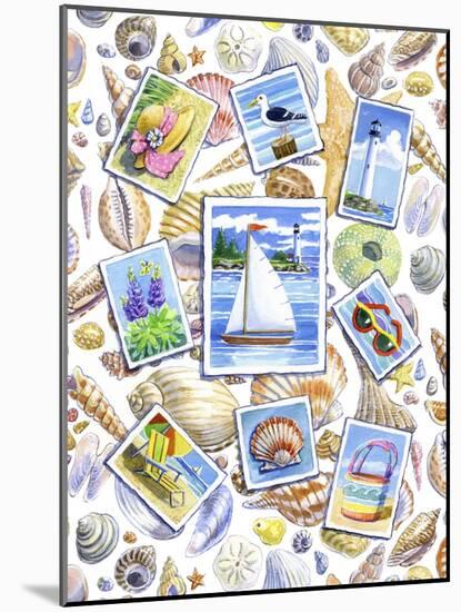 Postcards And Shells-Geraldine Aikman-Mounted Giclee Print