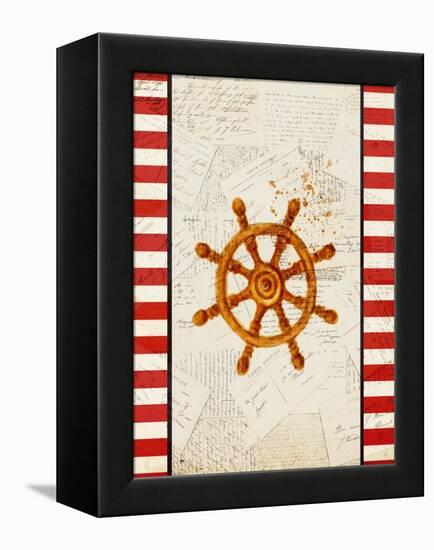 Postcards from the Sea 4-Kimberly Allen-Framed Stretched Canvas