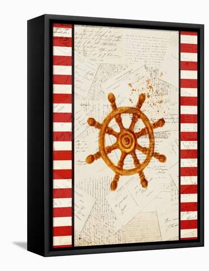 Postcards from the Sea 4-Kimberly Allen-Framed Stretched Canvas